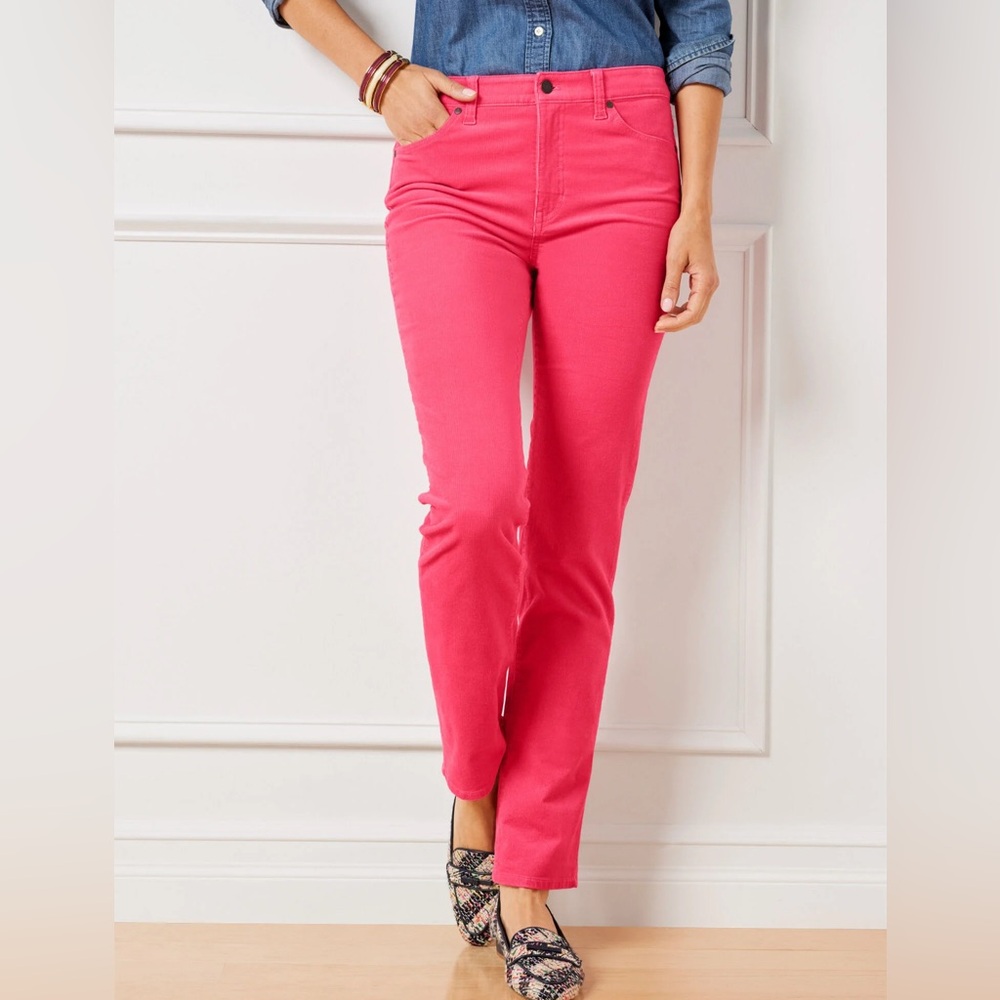 Talbots Bright Pink Corduroy Trousers